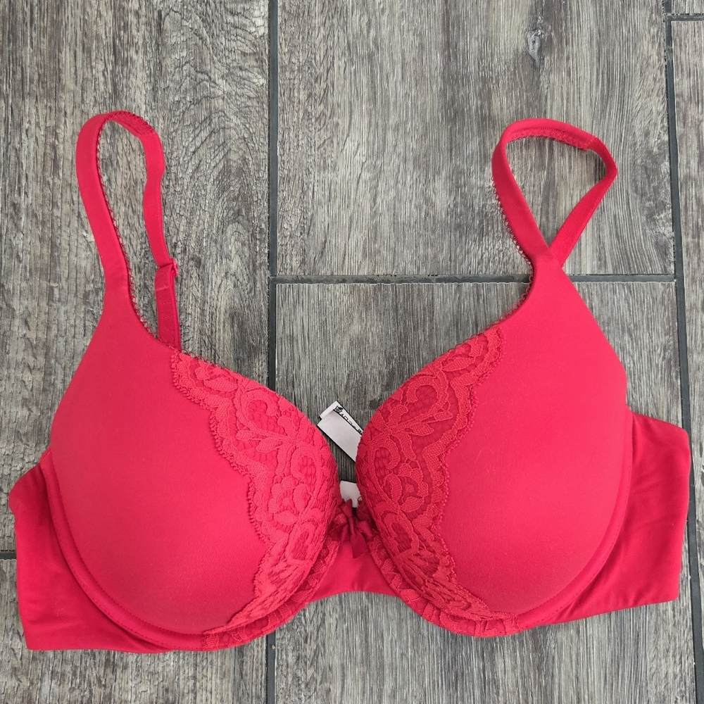 Body By Victoria Secret Perfect Shape Bra - Red - Size 36D